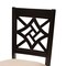 Baxton Studio Nicolette Modern and Contemporary Sand Fabric and Dark Brown Finished Wood 5-Piece Dining Set 176-11386-8026-Zoro - alternate 7